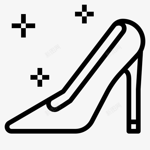 高跟鞋时装鞋类图标svg_新图网 https://ixintu.com 时装 购物系列 鞋 鞋类 高跟鞋