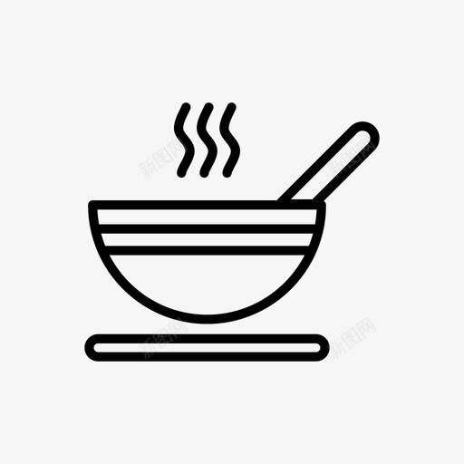 一碗汤汤食物图标svg_新图网 https://ixintu.com 一碗汤 汤 汤匙 营养 食物
