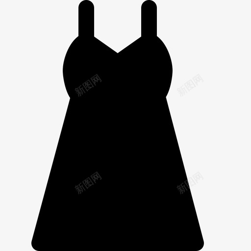 太阳裙服装无袖图标svg_新图网 https://ixintu.com 夏季穿 太阳裙 无袖 服装 衣服实心图标