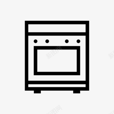 炉子烹饪食物图标图标