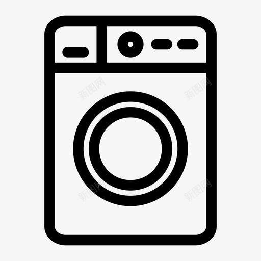 洗衣机电子家用电器图标svg_新图网 https://ixintu.com 家用电器 洗衣机 电子