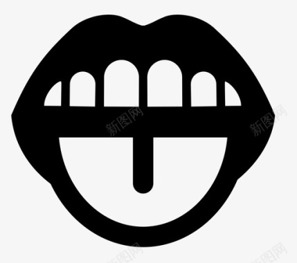 舌头嘴巴舌头伸出来图标图标