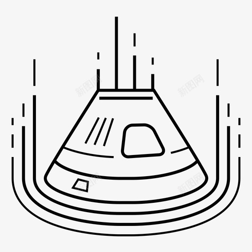 再入大气层太空舱太空总署图标svg_新图网 https://ixintu.com 再入大气层 太空总署 太空舱 太空船 太空船科学