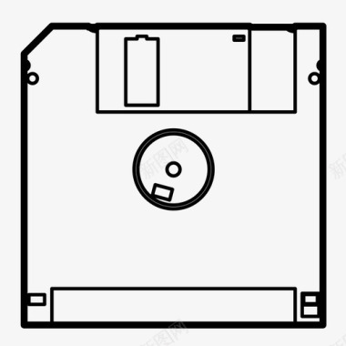 软盘计算机35英寸磁盘内存图标图标