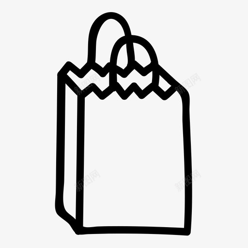 购物袋采购纸袋图标svg_新图网 https://ixintu.com 商店 商店手绘 纸袋 购物袋 采购