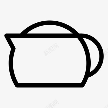 茶壶家用罐子图标图标