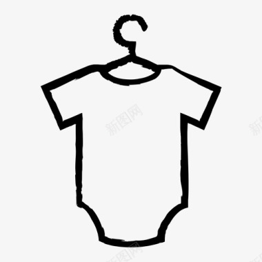 婴儿连体衣衣架商店图标图标