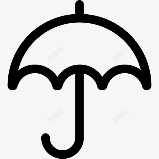 伞流线型天气图标svg_新图网 https://ixintu.com 伞 天气 娱乐天气 流线型