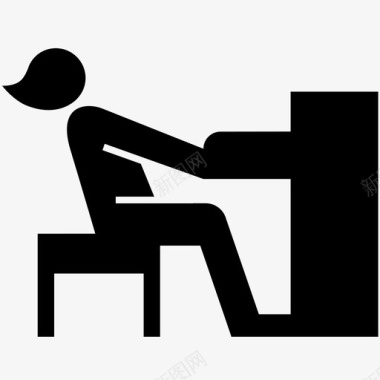 钢琴家艺术家键盘手图标图标