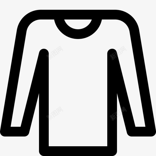 T恤休闲时尚图标svg_新图网 https://ixintu.com T恤 休闲 全袖 时尚 服装 服装系列图标