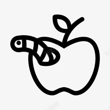 苹果虫图标图标