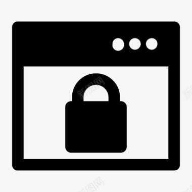 窗户锁安全图标图标