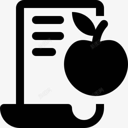 饮食计划苹果水果图标svg_新图网 https://ixintu.com 体育实心图标 时间表 水果 苹果 营养 饮食计划