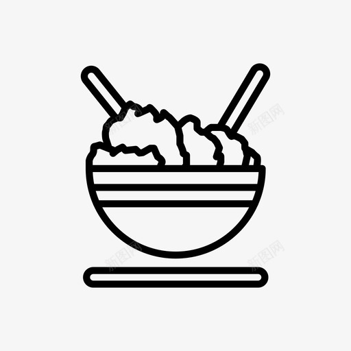 沙拉食物健康图标svg_新图网 https://ixintu.com 健康 沙拉 沙拉碗 生菜 营养 食物