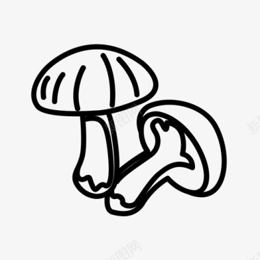 栽培蘑菇图标图标