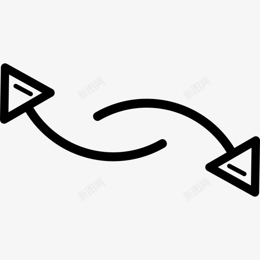两个曲线连接箭头通用图标箭头svg_新图网 https://ixintu.com 两个曲线连接箭头 通用图标箭头