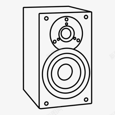 低音扬声器高保真扬声器扩音器图标图标