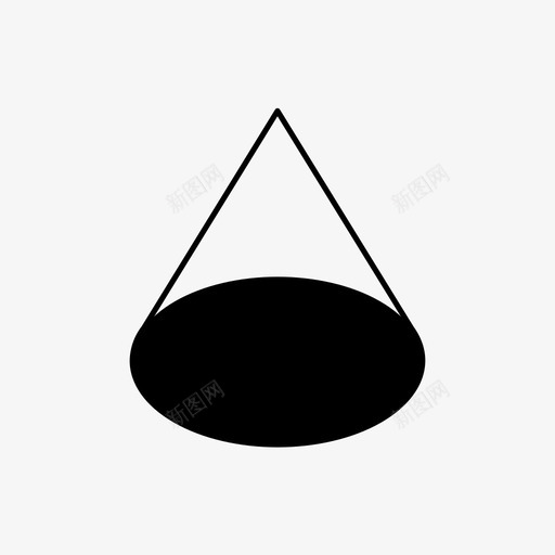 圆锥形状几何形状图标svg_新图网 https://ixintu.com 几何形状 圆锥 形状