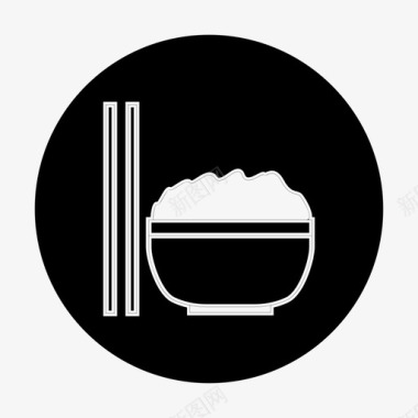 米饭早餐节食图标图标