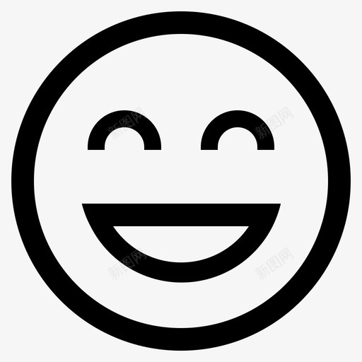 笑脸表情人物情绪图标svg_新图网 https://ixintu.com 人物 情绪 笑脸 笑脸表情 表情轮廓