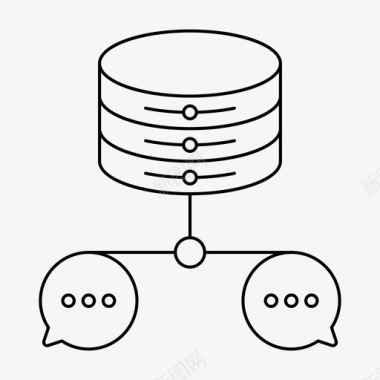 通信聊天数据库图标图标