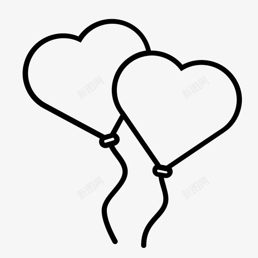 心气球爱情情人节图标svg_新图网 https://ixintu.com 心气球 情人节 爱情