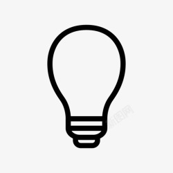 家用电灯泡灯泡电灯泡家用照明图标高清图片