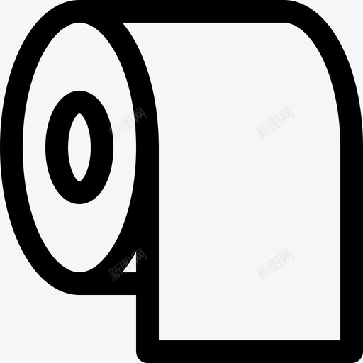 卫生纸清洁卫生图标svg_新图网 https://ixintu.com 卫生 卫生纸 洗手间 清洁 物体线图标 纸巾