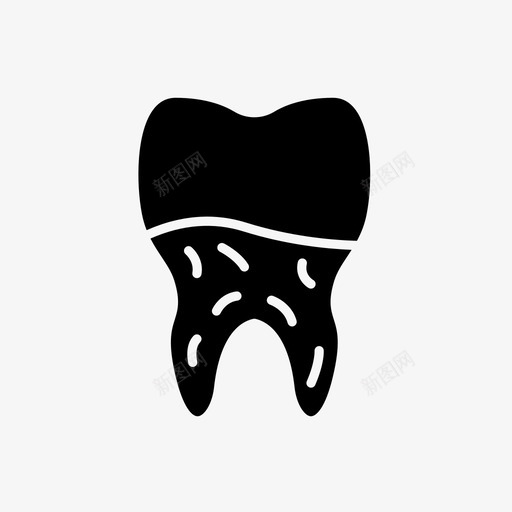 龋齿洞裂缝图标svg_新图网 https://ixintu.com 洞 牙 牙医 裂缝 龋齿