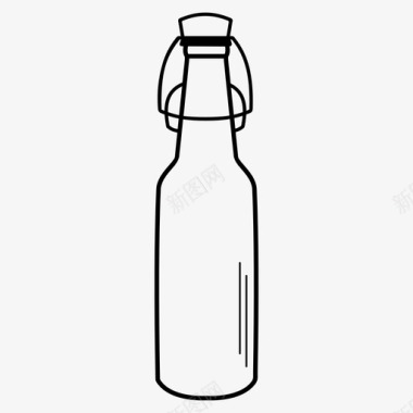 瓶子碳酸饮料玻璃瓶图标图标