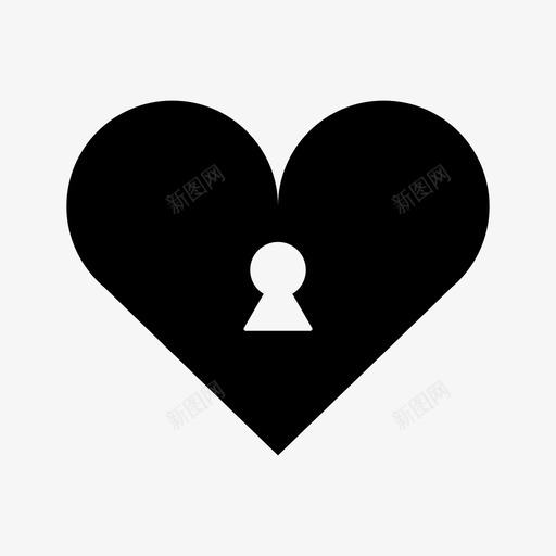 心感情钥匙孔图标svg_新图网 https://ixintu.com 心 感情 浪漫 秘密 钥匙孔