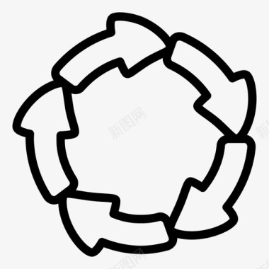 箭头圆循环图标图标