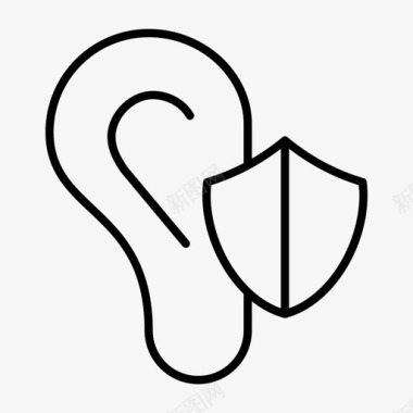 听力保护耳塞防护罩图标图标