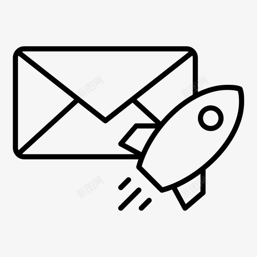 发射电子邮件火箭宇宙飞船图标svg_新图网 https://ixintu.com 发射电子邮件 宇宙飞船 火箭