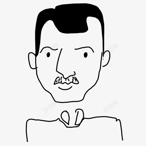 有胡子的男人脸手绘的人图标svg_新图网 https://ixintu.com 人 手绘的 有胡子的男人脸 脸和人