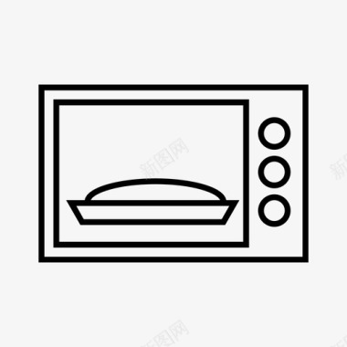微波炉烹饪食品图标图标