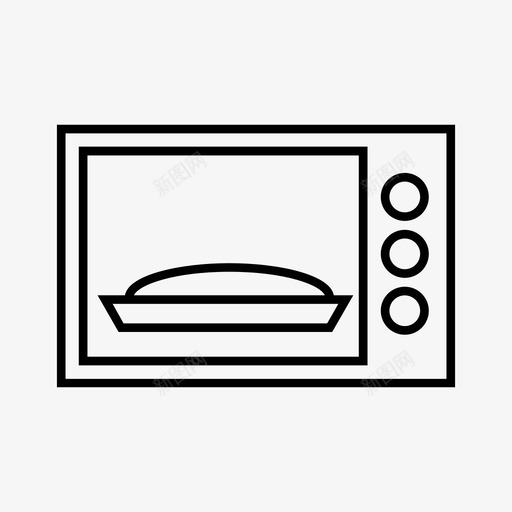 微波炉烹饪食品图标svg_新图网 https://ixintu.com 微波炉 烹饪 烹饪和食品 食品