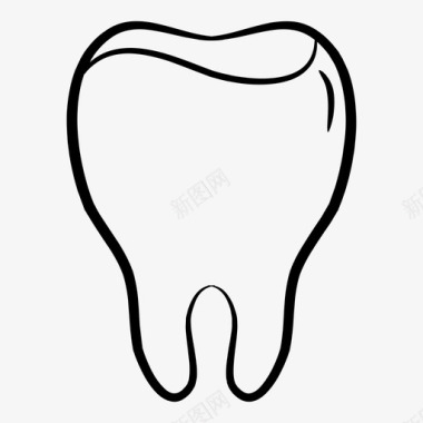 牙齿臼齿人体器官图标图标