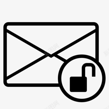 解锁电子邮件电子邮件解锁解锁邮件图标图标