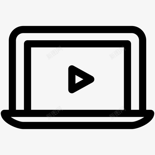 视频课程笔记本电脑游戏图标svg_新图网 https://ixintu.com 在线学习 游戏 笔记本电脑 视频课程