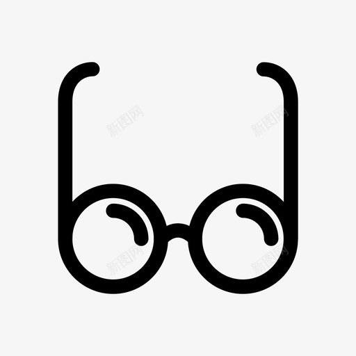 眼镜圆形经典图标svg_新图网 https://ixintu.com 圆形 留言 眼镜 经典