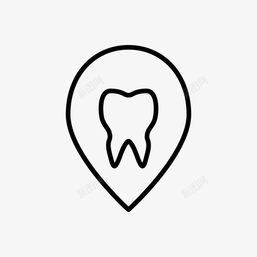 牙齿位置牙医地图图标svg_新图网 https://ixintu.com 地图 牙医 牙齿 牙齿位置