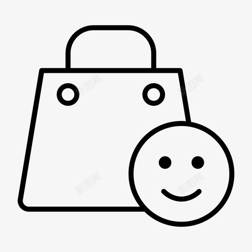 快乐购物购物袋购物图标svg_新图网 https://ixintu.com 微笑 快乐购物 购物 购物袋