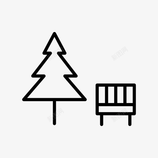 圣诞节大自然树图标svg_新图网 https://ixintu.com 圣诞节 大自然 树
