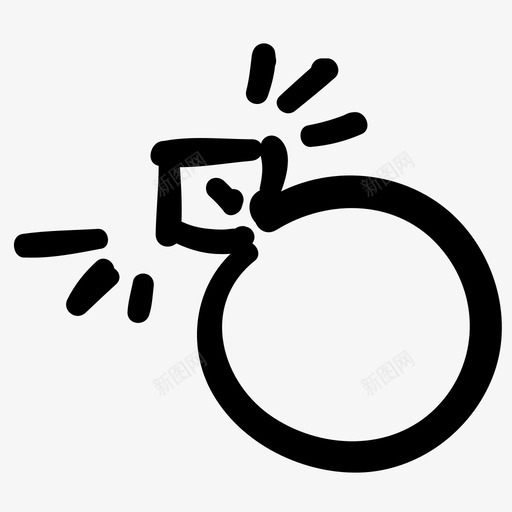 戒指辉煌钻戒图标svg_新图网 https://ixintu.com 婚礼 戒指 戒指素描 手绘 辉煌 钻戒