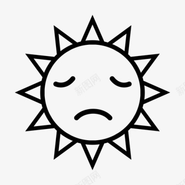 太阳表情穆迪图标图标