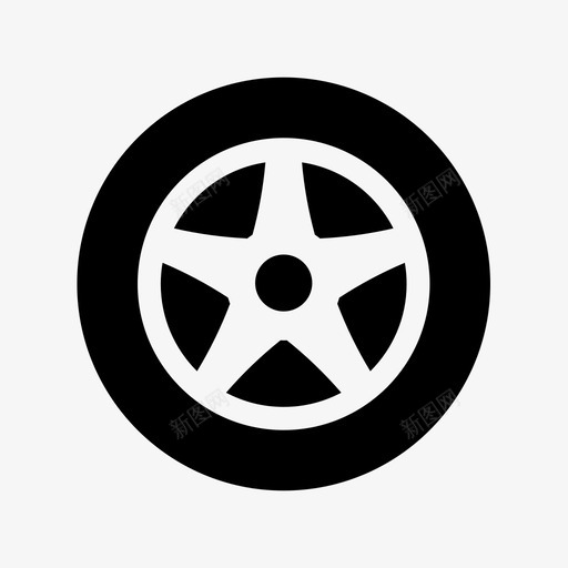 车轮汽车轮胎轮辋图标svg_新图网 https://ixintu.com 汽车轮胎 车轮 轮辋