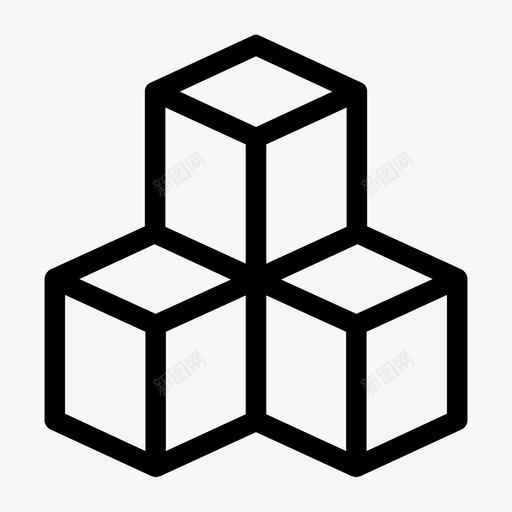 方块正方形图标svg_新图网 https://ixintu.com 方块 正方形