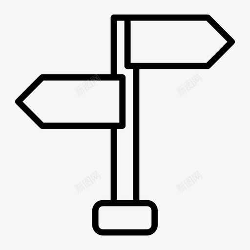 指示标志路标图标svg_新图网 https://ixintu.com 指示 标志 路标