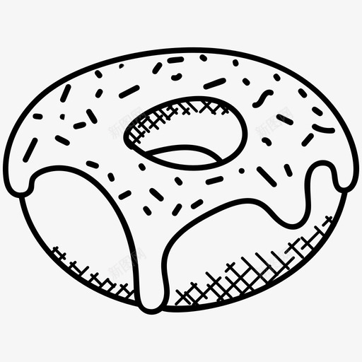 甜甜圈面包房糖果图标svg_新图网 https://ixintu.com 庆典和聚会 甜甜圈 糖果 面包房 食品